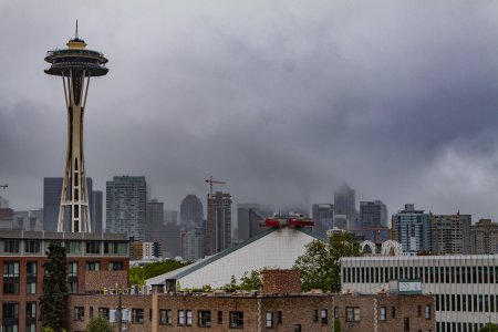 De Space Needle en downtown Seattle